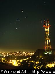 Sutro Tower at night