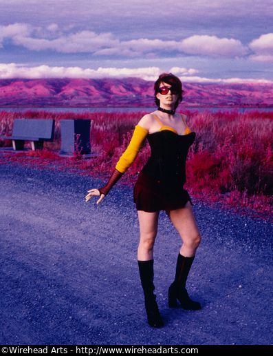 Kimberly Marvel in sunglasses and false color